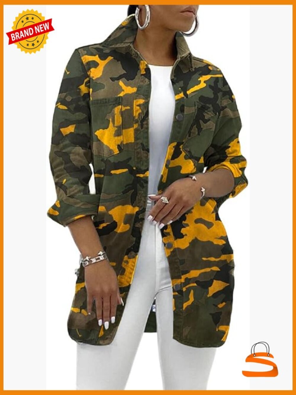 Classic Distressed Denim Trucker Jacket with Fray Hem and Tassels